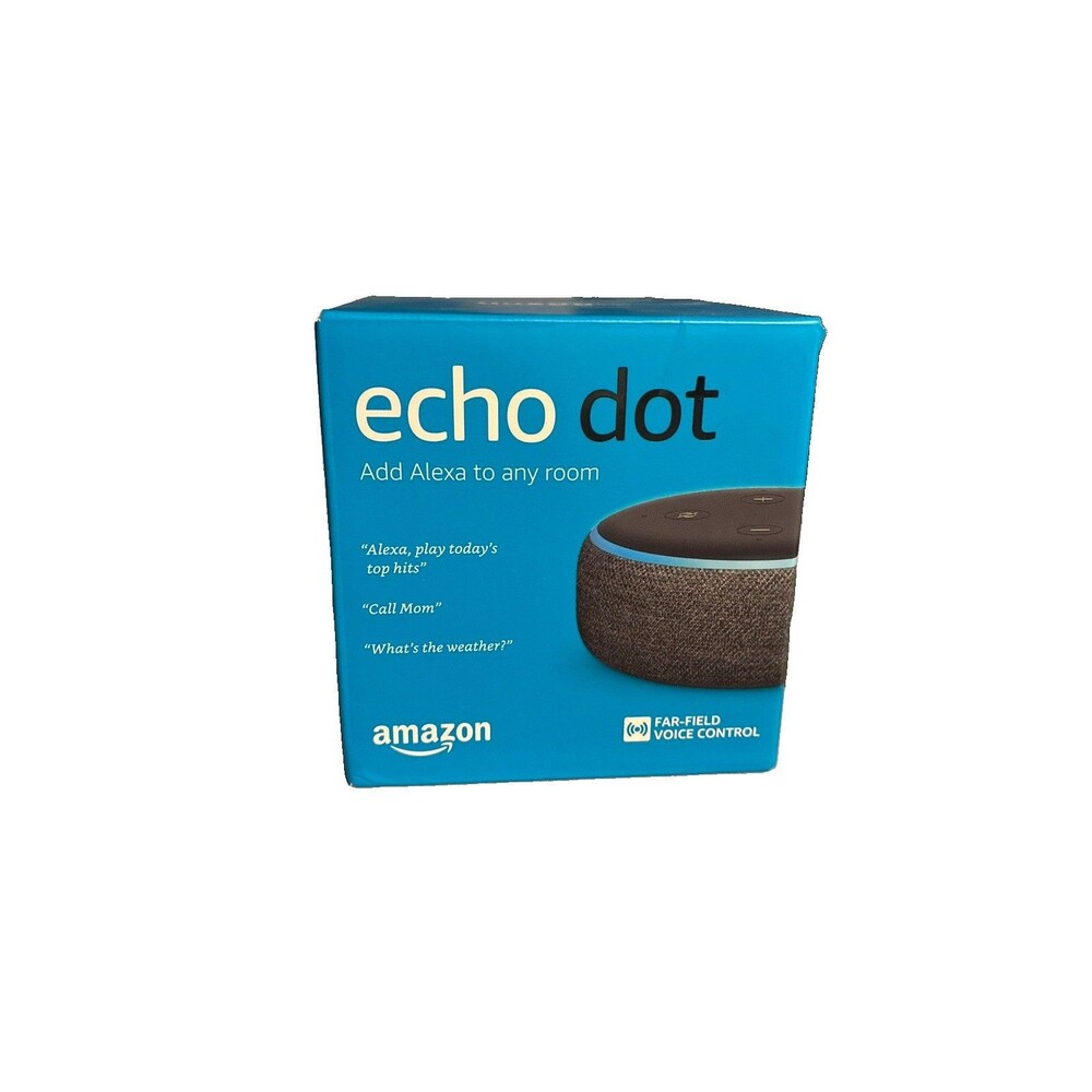 Amazon Echo Dot (3rd Gen) Alexa Smart Speaker, Black Fabric, Bluetooth/Wi‑Fi